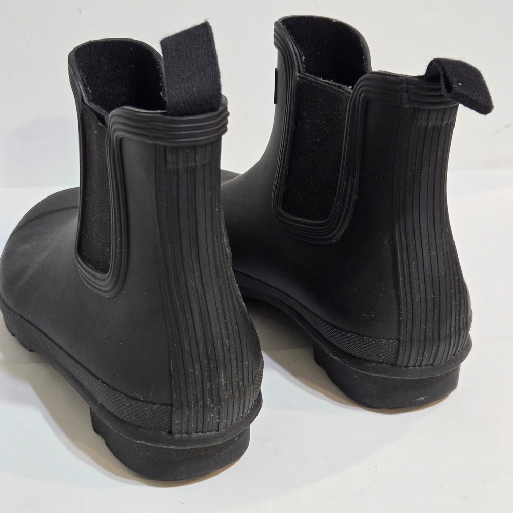 Hunter Original Chelsea Boots Womens 10 / 42 Black Matte Rubber Rain Boots 6" - Picture 3 of 8